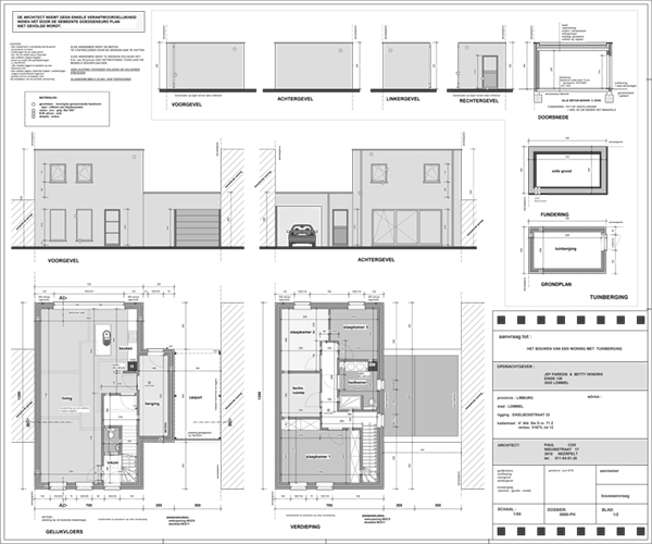 Bouwen van een woning met tuinberging